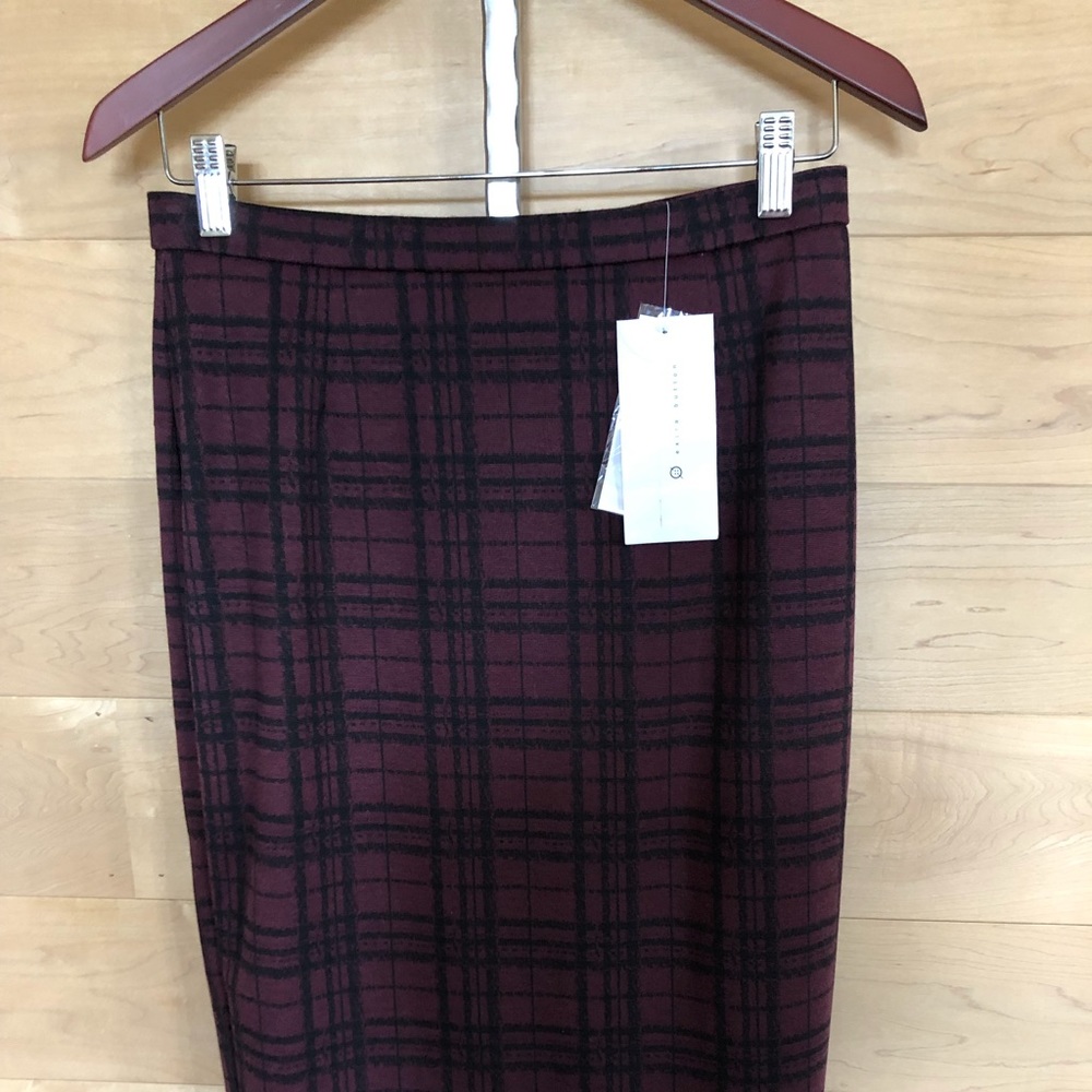Plaid pencil skirt